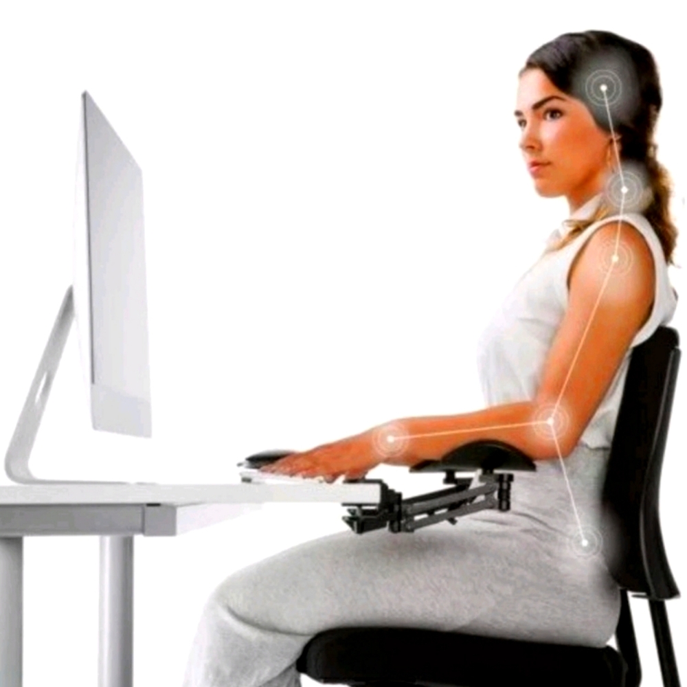 Ergorest Forearm Support- Black Arm Black Pad